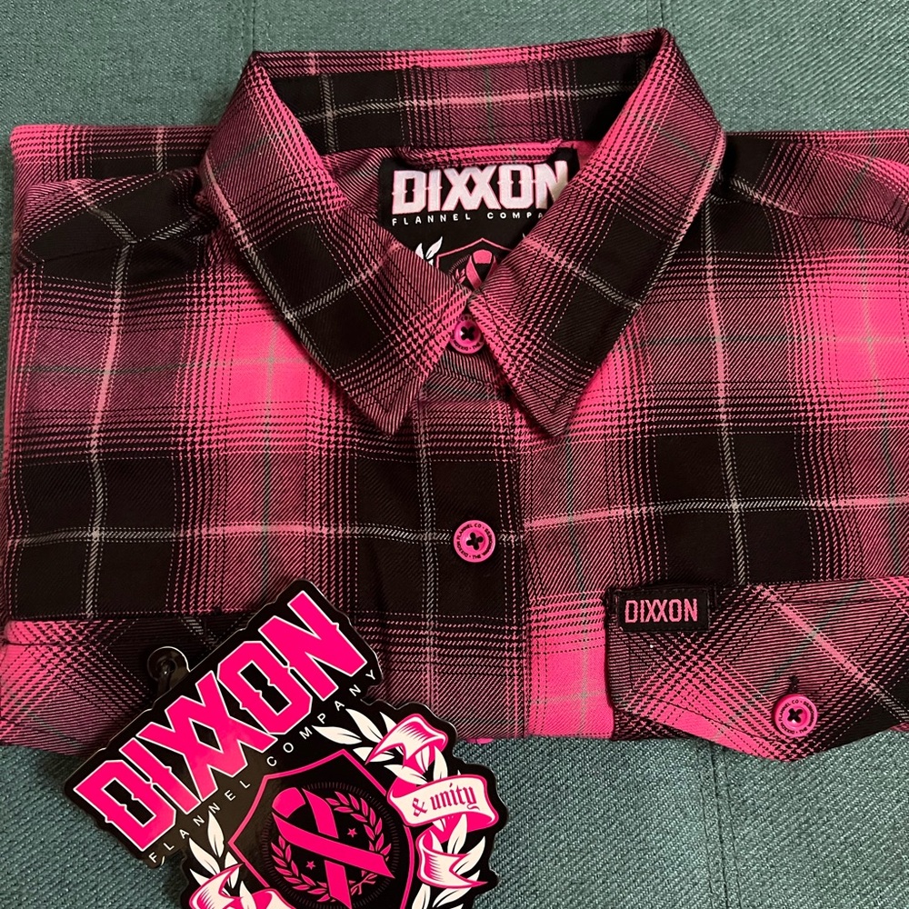 DIXXON Flannel “Warrioress” Women’s M - Limited Edition Breast Cancer Awareness